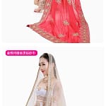 Indian Sari Scarf Mesh Embroidery Ethnic India Pakistan Clothing Silk Headscarf Muslim Shawl Hijab Scarves Women (Only Dupattas)