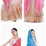 Indian Sari Scarf Mesh Embroidery Ethnic India Pakistan Clothing Silk Headscarf Muslim Shawl Hijab Scarves Women (Only Dupattas)