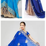 Indian Sari Scarf Mesh Embroidery Ethnic India Pakistan Clothing Silk Headscarf Muslim Shawl Hijab Scarves Women (Only Dupattas)