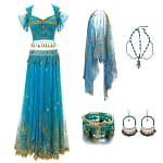 New Women's Indian Boho Bollywood Belly Dance Hippie Gypsy Dress Belly Dance Costume Top Long Skirt  Belt Sari headpiece Blue