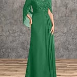 Mother of the Bride Dresses for Wedding Party Dress Long Chiffon Lace Applique Wedding Guest Dresses