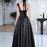 Elegant Temperament Prom Vestidos Bow Draped One-shoulder Strapless Cross Lace Up Graduation Dress Trendy Party Evening Dresses