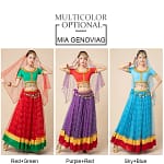 New Women's Indian Boho Bollywood Belly Dance Hippie Gypsy Dress Belly Dance Costume Top Long Skirt  Belt Sari headpiece Blue
