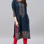 Kurtas for Women Spring Summer Women's Indian Dress Cotton Printed Floral Ethnic Style Kurti Top South Asian Clothes