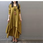 Indian Dress Women Kurties Pakistani Vintage Boho Ethnic Long Sleeve Maxi Dresses Clothes Fashion Ladies India Pakistan Clothing