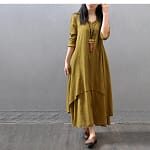 Indian Dress Women Kurties Pakistani Vintage Boho Ethnic Long Sleeve Maxi Dresses Clothes Fashion Ladies India Pakistan Clothing