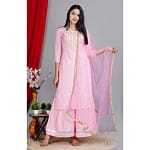 Pink Salwar Kameez Sharara Suit Indian Wedding Dress Pink Floral Kurtas