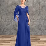 Mother of the Bride Dresses for Wedding Party Dress Long Chiffon Lace Applique Wedding Guest Dresses