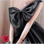 Elegant Temperament Prom Vestidos Bow Draped One-shoulder Strapless Cross Lace Up Graduation Dress Trendy Party Evening Dresses