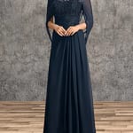 Mother of the Bride Dresses for Wedding Party Dress Long Chiffon Lace Applique Wedding Guest Dresses