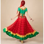 New Women's Indian Boho Bollywood Belly Dance Hippie Gypsy Dress Belly Dance Costume Top Long Skirt  Belt Sari headpiece Blue
