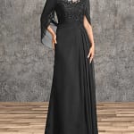 Mother of the Bride Dresses for Wedding Party Dress Long Chiffon Lace Applique Wedding Guest Dresses