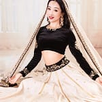 2022 India Clothing Sarees For Performance Woman  Lehenga Choli Black Belly Dancing Dress Nepal Pakistan Embroideried Lady Dress