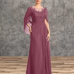 Mother of the Bride Dresses for Wedding Party Dress Long Chiffon Lace Applique Wedding Guest Dresses