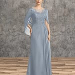 Mother of the Bride Dresses for Wedding Party Dress Long Chiffon Lace Applique Wedding Guest Dresses