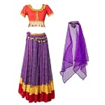 New Women's Indian Boho Bollywood Belly Dance Hippie Gypsy Dress Belly Dance Costume Top Long Skirt  Belt Sari headpiece Blue