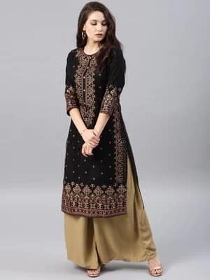 Kurtas for Women Spring Summer Women's Indian Dress Cotton Printed Floral Ethnic Style Kurti Top South Asian Clothes