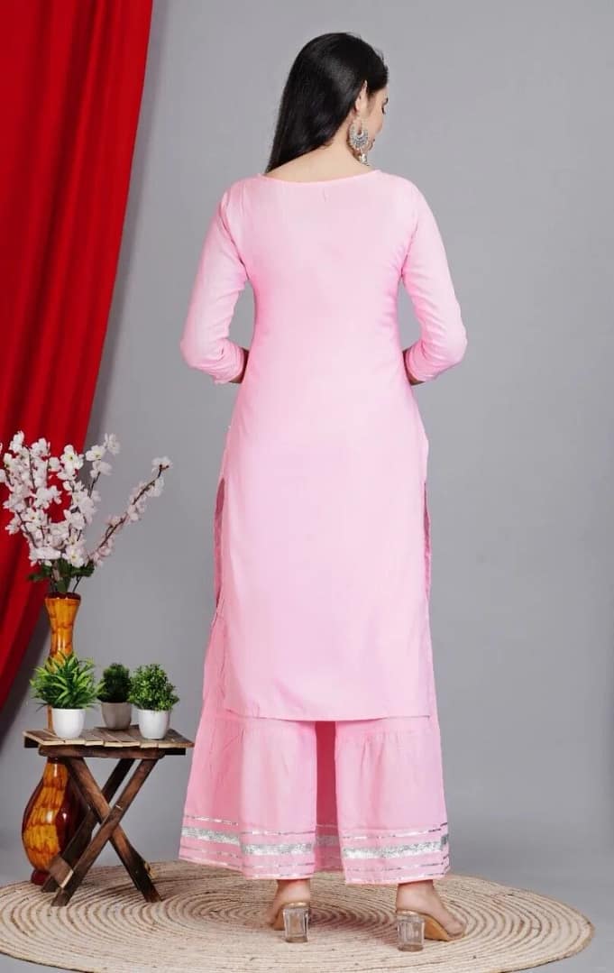 Pink Salwar Kameez Sharara Suit Indian Wedding Dress Pink Floral Kurtas