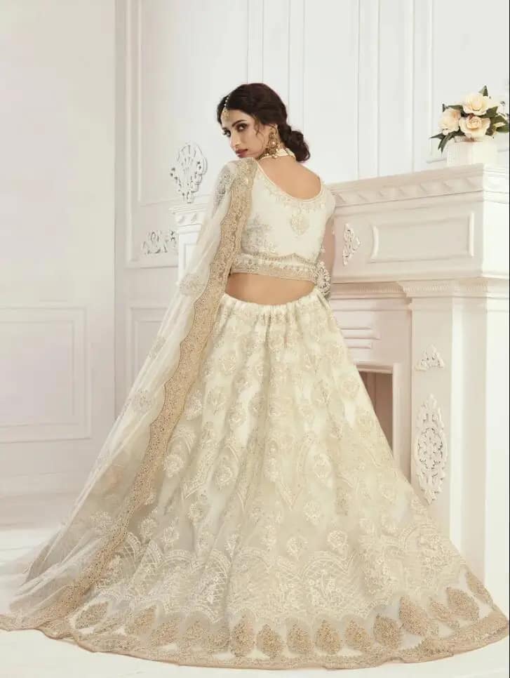 Champagne Iovry Prom dresses with wrap Lehenga Choli Embroidered Dupatta Girlish Indian Long sleeve Choli Asian Evening Gown