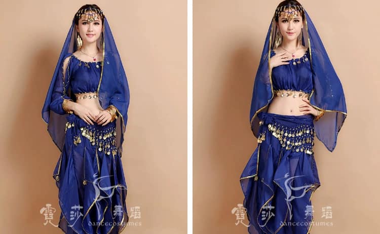 Belly Dance Costume Bollywood Costume Indian Dress Bellydance Dress Gypsy Women Belly Dancing Costume Sets Tribal Skirt 7 colors