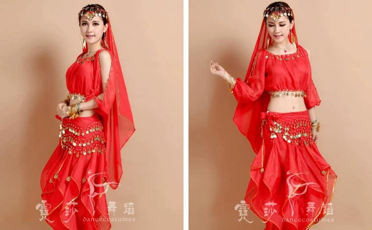 Belly Dance Costume Bollywood Costume Indian Dress Bellydance Dress Gypsy Women Belly Dancing Costume Sets Tribal Skirt 7 colors