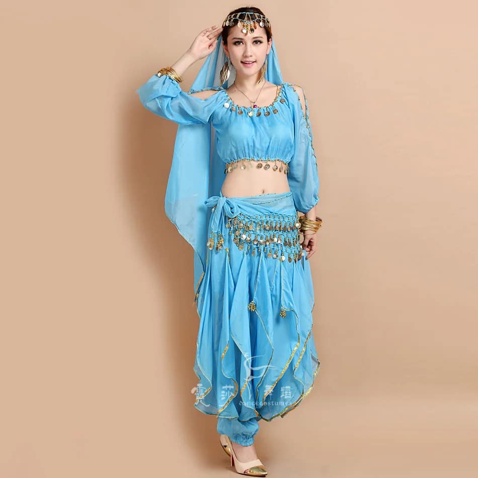 Belly Dance Costume Bollywood Costume Indian Dress Bellydance Dress Gypsy Women Belly Dancing Costume Sets Tribal Skirt 7 colors